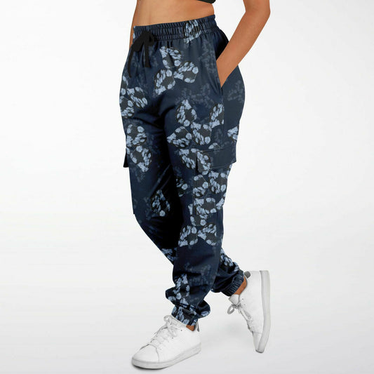 Unisex Cargo Sweatpants Snowflake Obsidian